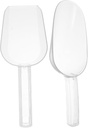 OUNONA 2Pcs Plastic Ice Shovels Multi Purpose Food Scoops for Flour Grains Dried Fruits for Kitchen Gardening Feeding Easy to
