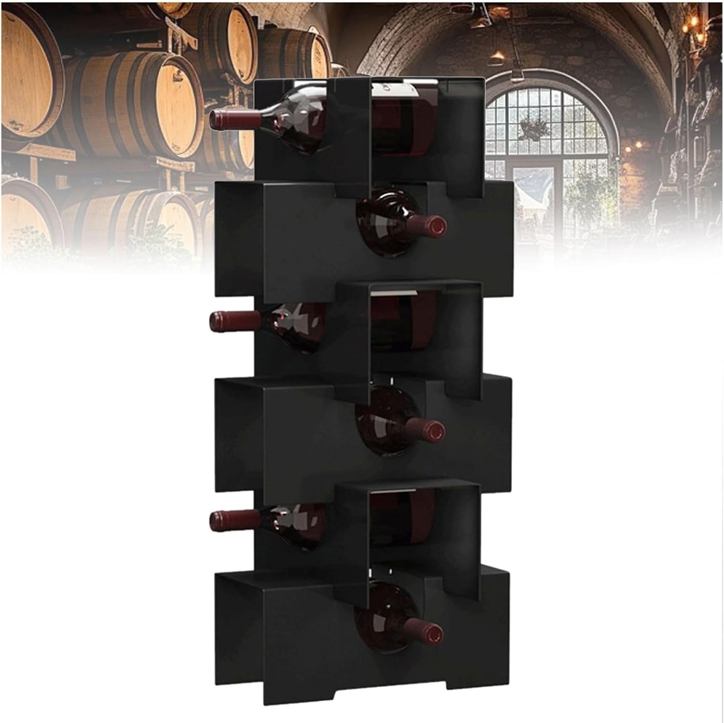 Metal Wine Rack 1-12 Bottle, DIY Stacked Wine Stand, Wine Racks Free Standing, Bar Centrepiece Ornaments, Spirit and Champagne Bottle Holder for Bar, Home, Wine Cellar, Kitchen
