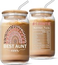 Aunt Birthday Gifts Ideas - Best Aunt Ever Gifts, Mother’s Day Gifts for Aunt Auntie from Niece, Funny Gifts for New Aunt, 16 Oz Can Glass