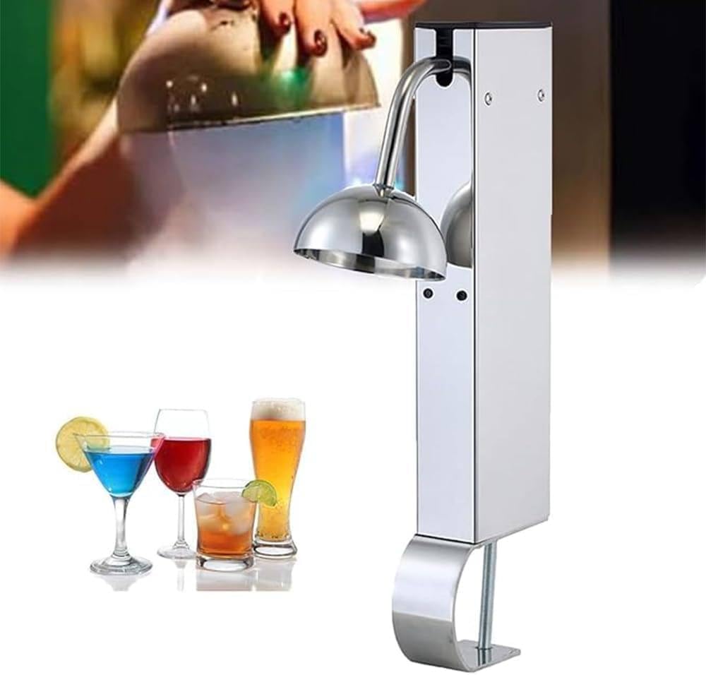 Commercial CO2 Ice Cup Machine - Instant Glass Froster for Bar & Restaurant | Stainless Steel Upright Wine Glass Chiller | 6 Seconds Per Cup