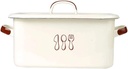 Fashion bread box Portable Bread Box, Enamel Pantry Bread Storage Bread Holder With Lid For Kitchen Large Capacity Bread Bin exquisite