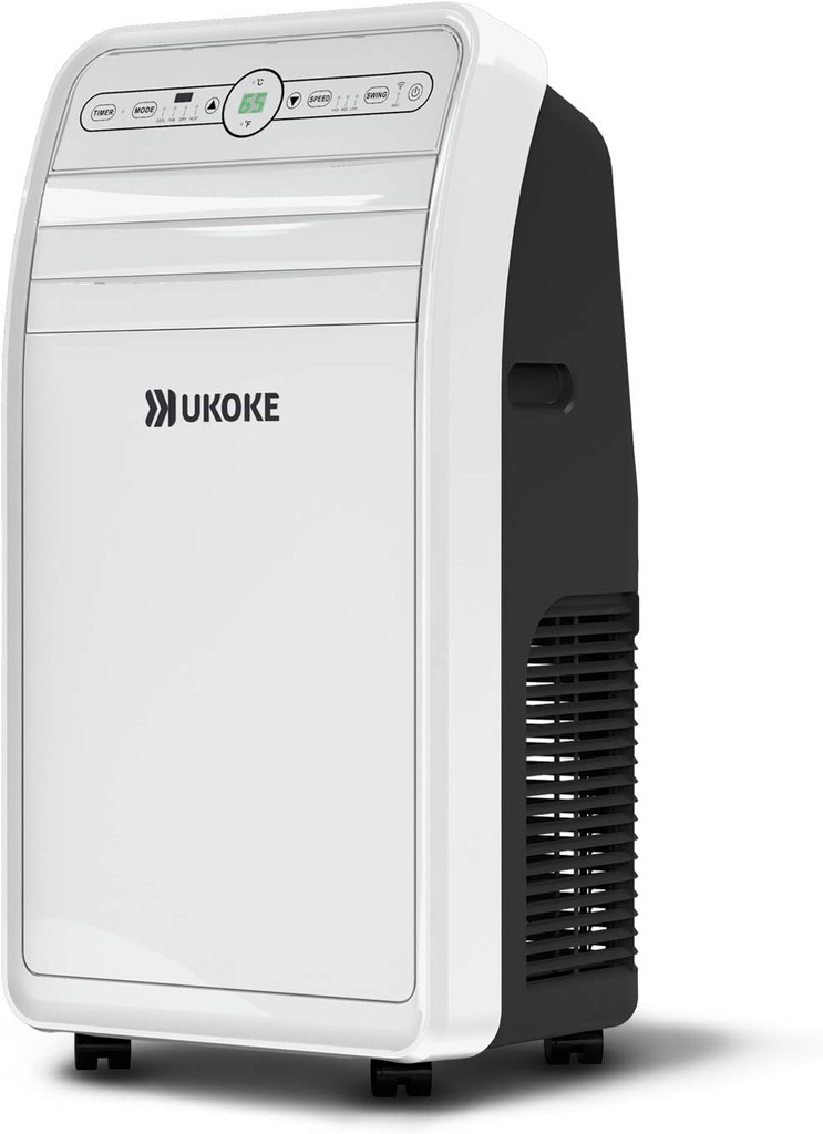 Ukoke USPC01W Smart WiFi Portable Air Conditioner, 12,000 BTU, App & Remote Control, 4-in-1 AC Unit with Cool, Heat, Dehumidifier & Fan, for Rooms up to 400 Sq. Ft, White