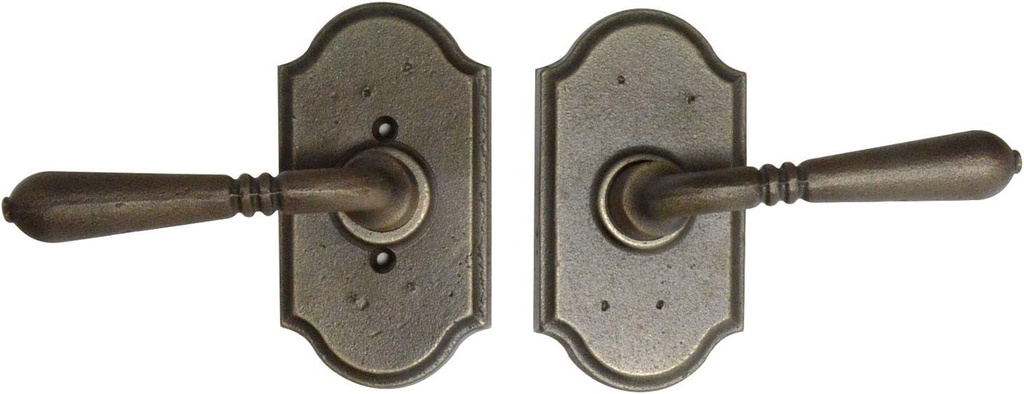 Weslock 7110H-RH Privacy Right Handed Door Lever Set with Premiere Rosette from, Weathered Pewter