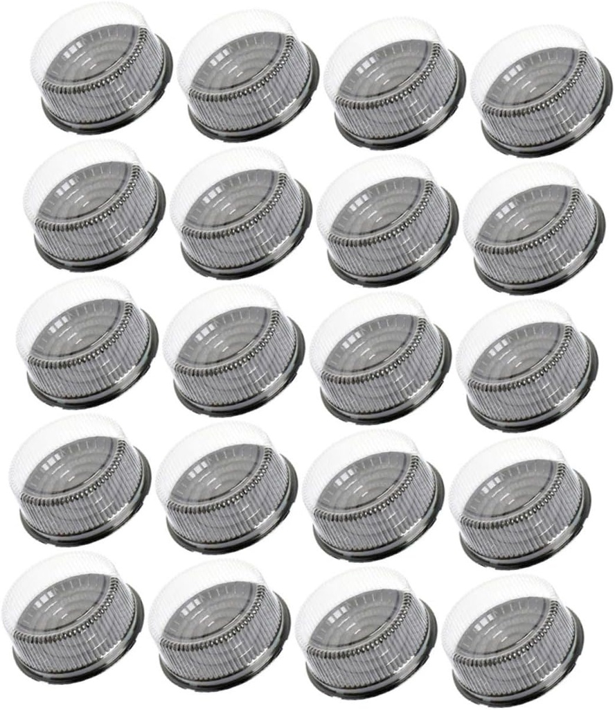 20Pcs Transparent Cake Boxes Round Cake Holders for Birthday Party Outdoor Camping Sturdy Dessert Packaging Containers for Candies Cookies Gifts