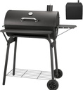 Barrel Charcoal Grill, Large Charcoal Grills with Front and Side Shelf, 627 Square Inches Cooking Grid, Outdoor BBQ Grill, Perfect for Backyard Camping, Patio Parties, and Picnics