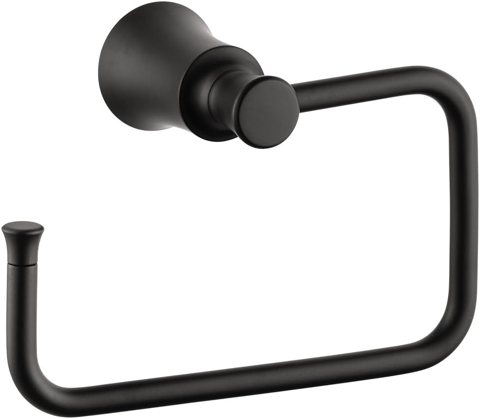 hansgrohe 4786670 Joleena Towel Ring in Matte Black, 8.3-Inches Wide