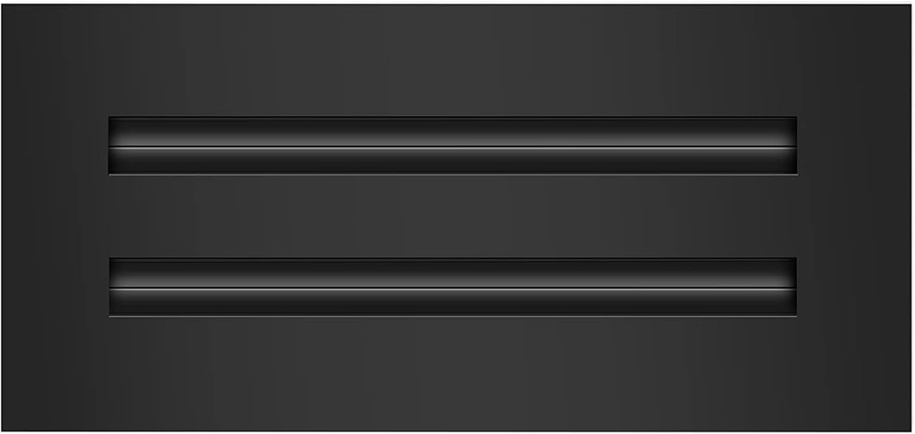 BUILDMART - 10x4 Modern AC Vent Cover - Decorative Black Aluminum Air Vent - Standard Linear Slot Diffuser - Heating and Cooling Register Grille for Ceiling, Walls & Floors - Texas Buildmart