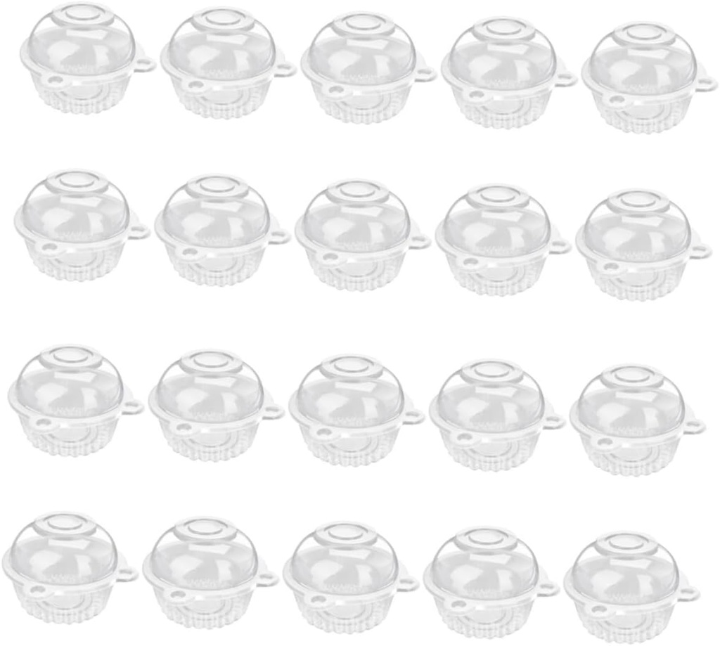 50Pcs Visible Cupcake Carrier Boxes with Lids Transparent Dessert Holders for Party Treats Individual Cupcake Containers for Bakery Packaging for Weddings and Events
