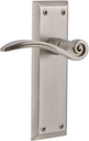 Nostalgic Warehouse New York Plate Passage Swan Lever in Satin Nickel