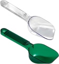 2pcs Multifunctional Rice Scoop with Clip Handle Transparent for Flour Cereals and Cooking Lightweight Practical Design for Easy Portion Control