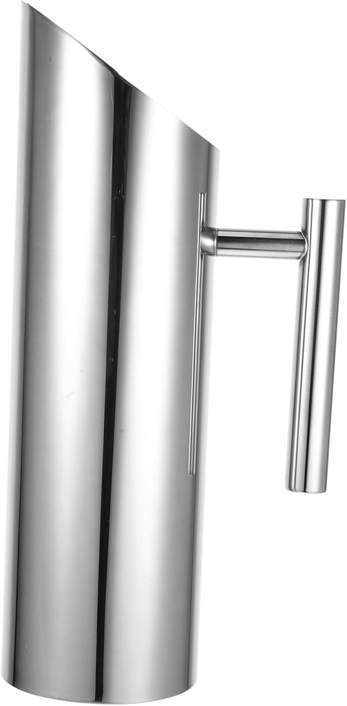 Stainless Steel Pitcher Capacity Water Jug for Iced Tea Cocktails Milk Infusion Pitcher Easy Pouring Stirring