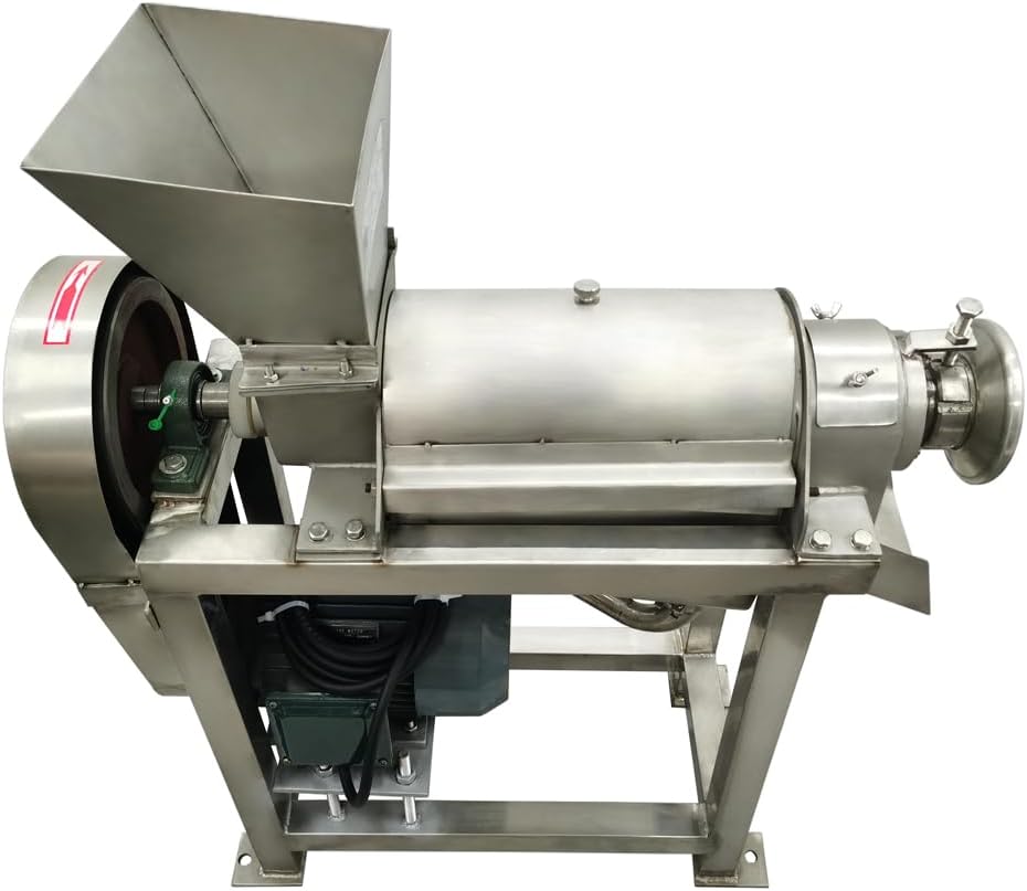 220V 3PH Commerical Fruit and Vegetable Juicer 0.5T/H Stainless Steel Fruit Juice Extractor Machine Industrial Automatic Spiral Multi-Functional Juicer 1500W