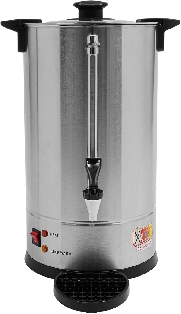 Commercial Electric Coffee Pot, 1500W 15L Hot Water Dispenser, Stainless Steel Coffee Urn with Water Gauge,Fast Heating for Restaurants, Offices, Conference Rooms