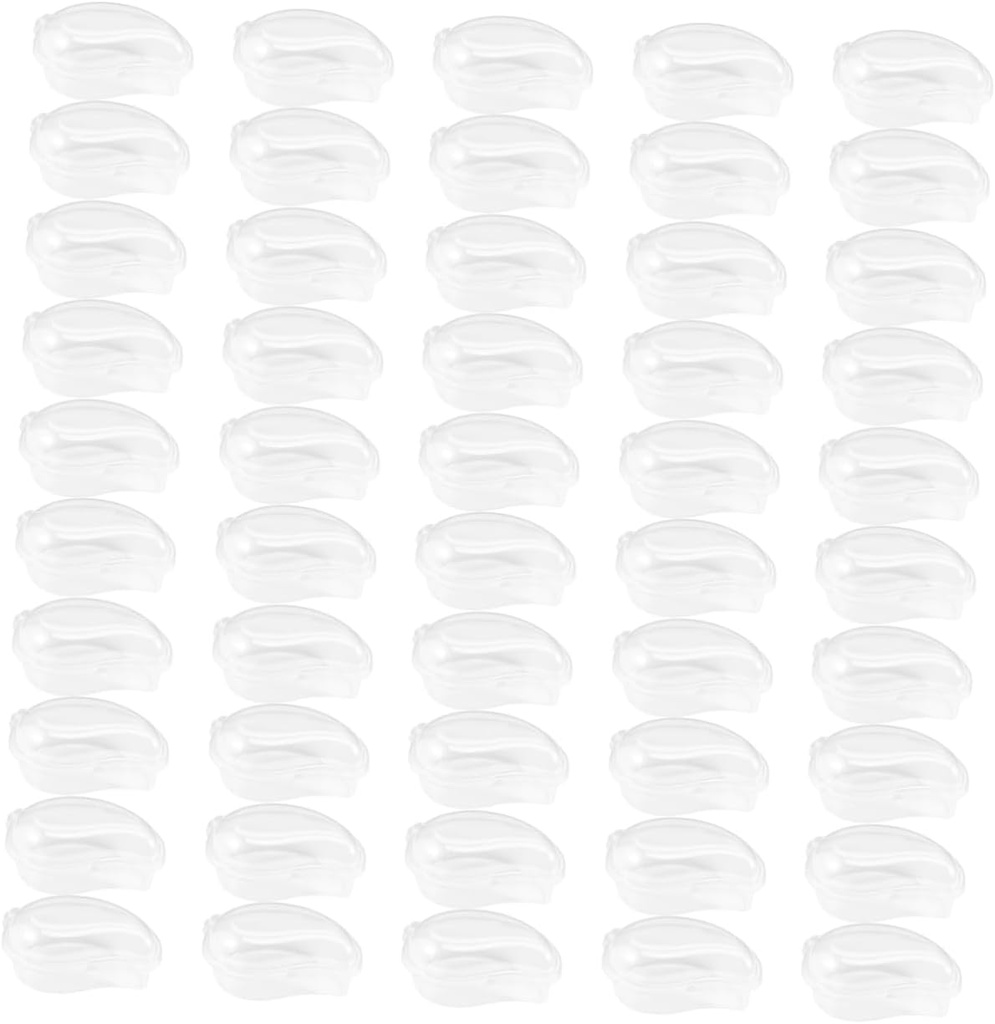 PRETYZOOM 50pcs Mango Shaped Transparent Cake Boxes Cupcake Holders for Desserts Fruits Candy Packaging Leak Resistant Unique Buckle Design