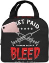 Phlebotomy Phlebotomists Lunch Bag Portable Reusable Cooler Insulated Lunch Box for Women Men Adults Work Outdoor Picnic