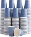 300 Pack Paper Cups 8 oz, Disposable Hot/Cold Beverage Drinking Cups, 8 OZ Paper Coffee Cups, Navy Floral Coffee Cups for Party, Picnic, Travel, and Events.