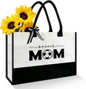 Soccer Mom Tote Bag Gifts for Women, Sports Mom Gifts, Mothers Day Gifts for Soccer Mom, Football Mom Birthday Christmas Gifts from Son Daughter, Best Mom Ever Gifts