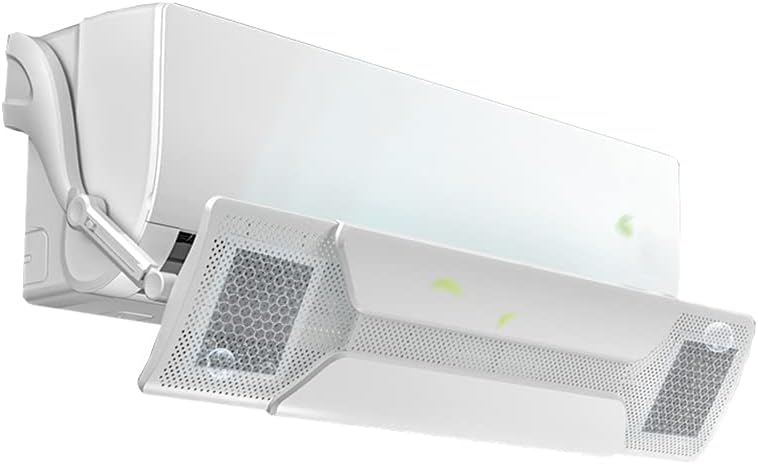 Air Deflector for Air Conditioner 180°Rotation Adjustment Air Conditioner Wind Deflector Baffle for Living Room Bedroom Study White