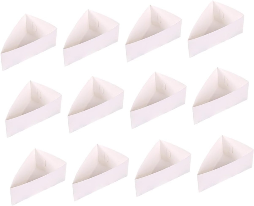 20Pcs Triangle Cake Wrapping Boxes Pastry Containers for Cupcakes Cookies and Cakes Easy Assembly for and Baking Needs