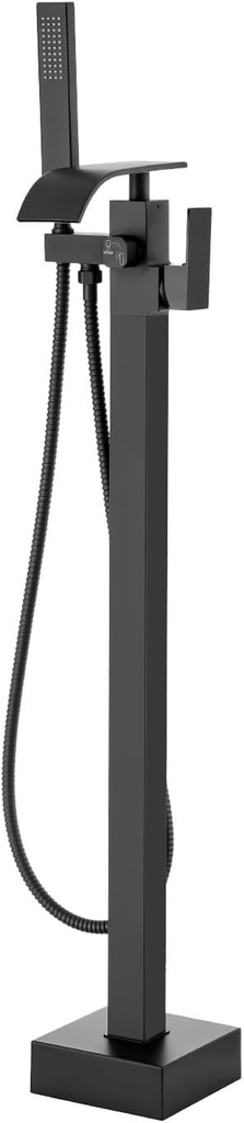 VEVOR Freestanding Bathtub Faucet, Floor Mount, Freestanding Tub Filler, Shower Mixer Taps, Two Water Modes, 360° Swivel Spout, for Bathing & Showering Pet Bathing Cleaning Drains Toilet Flushing