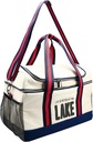 Pavilion Gift Company - Lake - Insulated 12Hr Cold Hot Travel Cooler Family Bag 24 Can Capacity Reusable Grocery Soft Edge Collapsible Large Zippered Tote Over The Luggage Bag Strap Day Trip Lake Gift