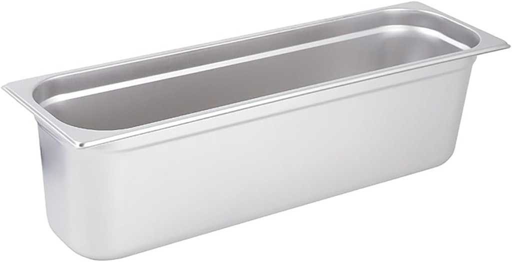 Winco Half Size (Long) 6" Deep Metal Food Pan/Steam Table Pan, Anti-Jam, 22 Gauge