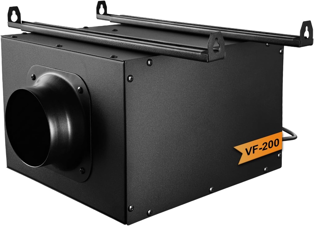 2 Speed 200CFM|130CFM Adjustable Ultra Quiet Inline Bathroom Exhaust Fan, Ventilation Fan Extractor for Bathroom, Garage, Attic, Kitchen - Strong but Quiet