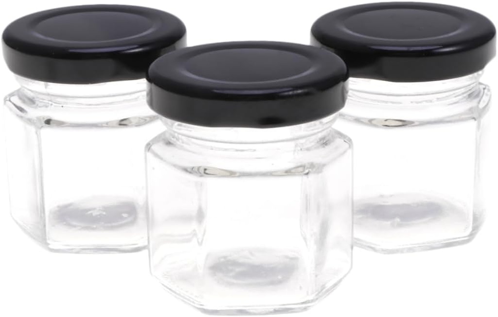 Seal Wide Mouth Jar Lids for Honey Candy Cookies 24 Pack Glass Storage Jars