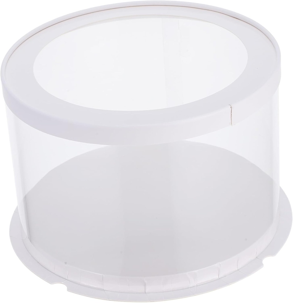 4Pcs Transparent Cake Packaging Boxes Clear Single Layer Carrier with Lid for Weddings Birthdays and Parties for Cake Shops Enhances Freshness Visual Appeal