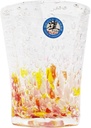Kirakobo Wide Mouth Glass (Red/Yellow/Pink) φ2.6 inches (6.5 cm), Sea of Bubbles