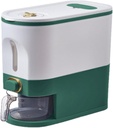 1PC Rice Storage Box Sealed Rice Dispenser Capacity Grain Storage Jar Bucket Pet Food Container Easy to Use,S,Green