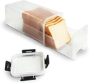 CZWL&HG Bread Storage Container with drawer Tray,Plastic Bread Box with Airtight Lid,Loaf Bread Keeper,Bread Holder for Homemade Bread,BPA Free