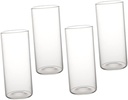 4Pcs Transparent Milk Glass Drinking Cups Leakproof Design for Beverages Smoothies and Cocktails Stylish and Glassware for Home Bars and Parties