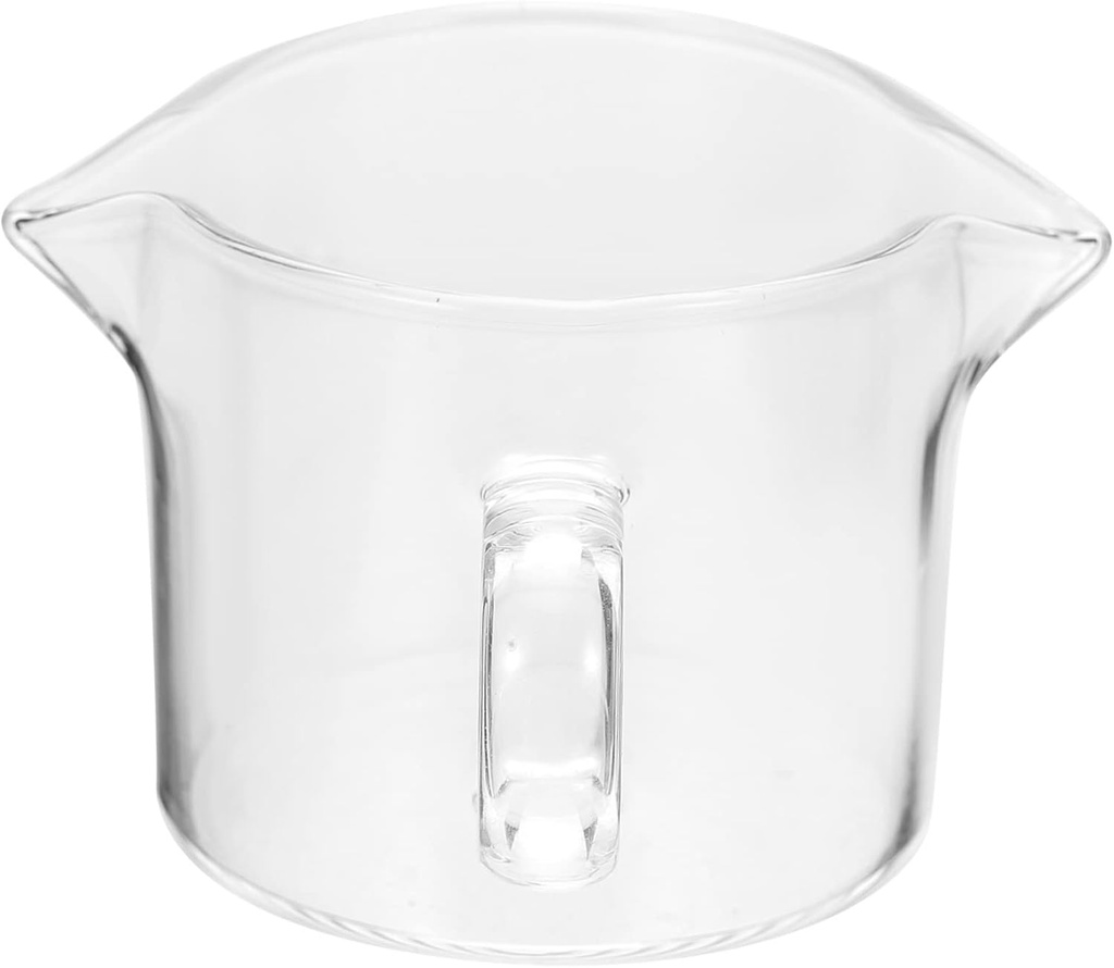 Household Creamer Pitcher Double Beak Design for Easy Pouring Multi-function Glass Milk Cup for Coffee Tea and Milk for Parties and Banquets