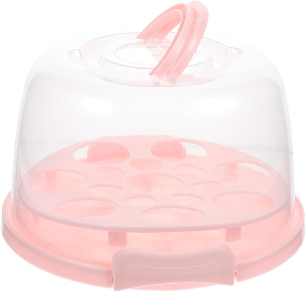 1Set Clear Cake Carrier with Lid Handheld Dessert Keeper Sturdy Pastry Box for Cake Cupcake and Dessert Storage Handles for and Protection
