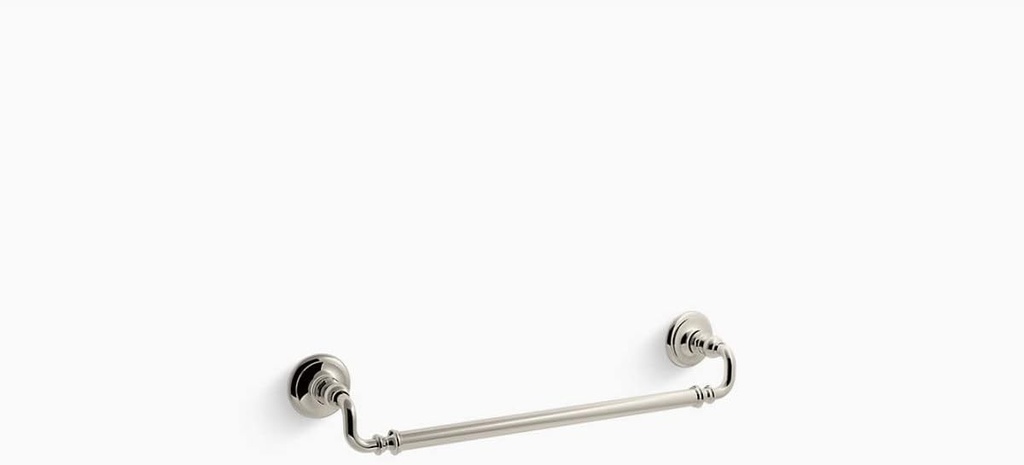 Kohler 72567-SN Artifacts® 18" Towel bar, Vibrant Polished Nickel