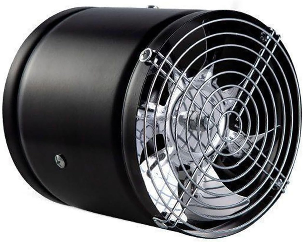 Inline Black Duct Fan with Low Noise Exhaust Ventilation Blower for Basements,Attics,Bathrooms,Kitchens,Workshops and Garage, 10inch