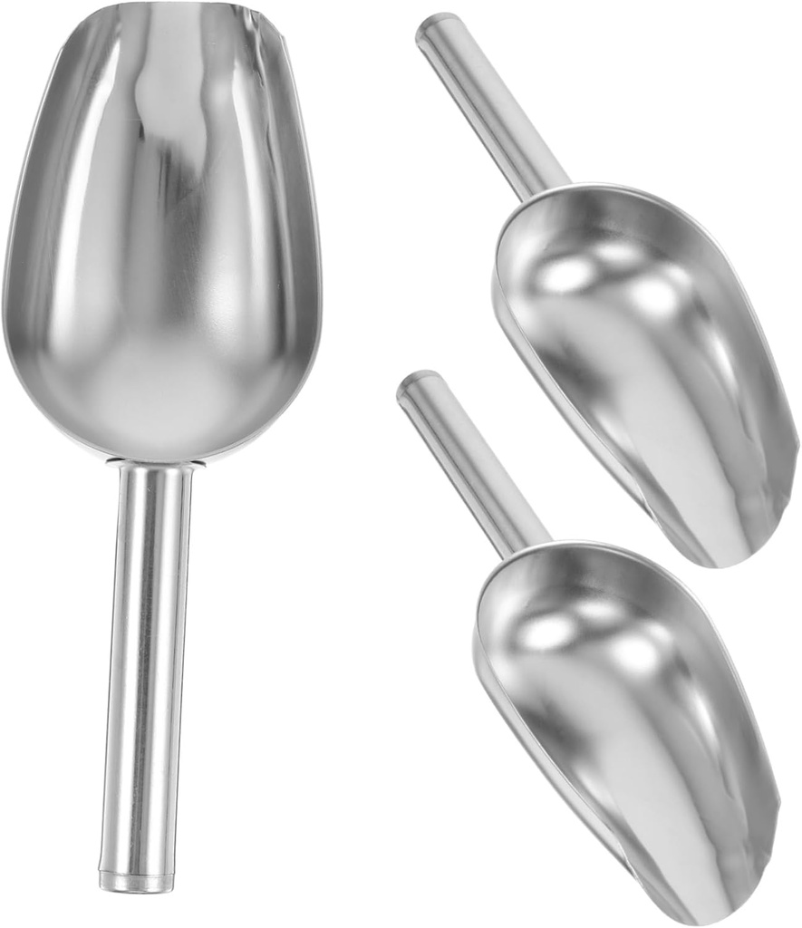 Alipis 6 Pcs Ice Chips Candy Ice Cream Scoop Stainless Steel Food Scoop Stainless Steel Utility Scoop Ice Utility Scoop Metal Scoop Shovel Clear Ice Maker Fries Food Spoon, CZDKUB3226021EVO