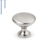 Orger 20 Pack Knobs for Kitchen Cabinets Satin Nickel Cabinet Knobs Knobs for Dresser Drawers, Silver Cabinet Knobs Single Hole Cabinet T Bar Handles, 1.18 Inch (30mm) Diameter