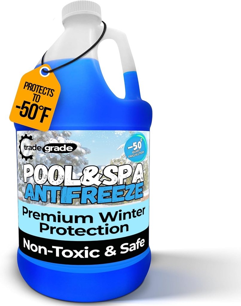 TradeGrade Spa and Pool Antifreeze for Winterizing Inground & Above Ground | 1 Gallon | 50°F Freezing Point Protection