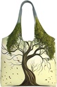 Trees Canvas Tote Bag Reusable Grocery Bags Shopping Bags Large Canvas Bags with Handles