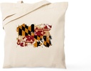 CafePress Maryland Flag Tote Bag Reusable Natural Beige Canvas Shopping Bag