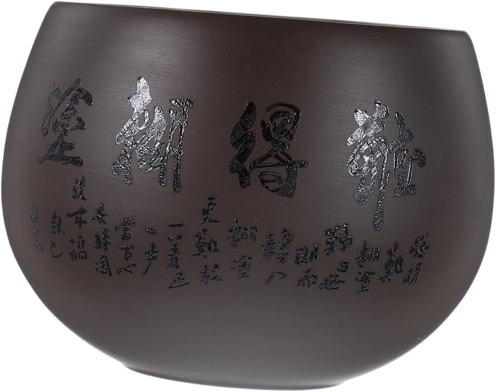 ABOOFAN Large Purple Clay Tea Cup Traditional Chinese Zisha Mug Ceramic Teaware for Gongfu Tea Ceremony and Enthusiasts