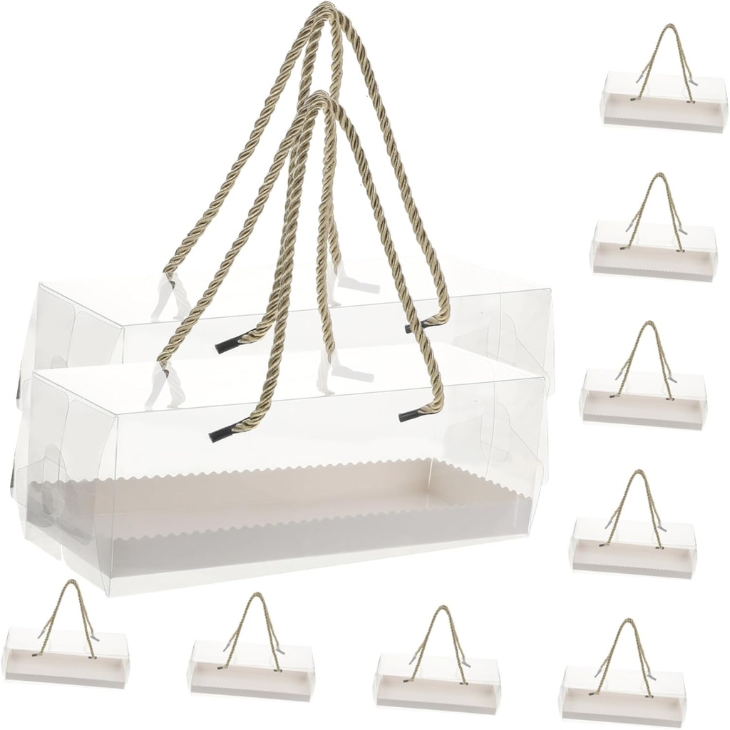 Cake Carrier Lid 10 Pack Cake Roll Packaging Box Cupcake Storage Handheld Dessert Box