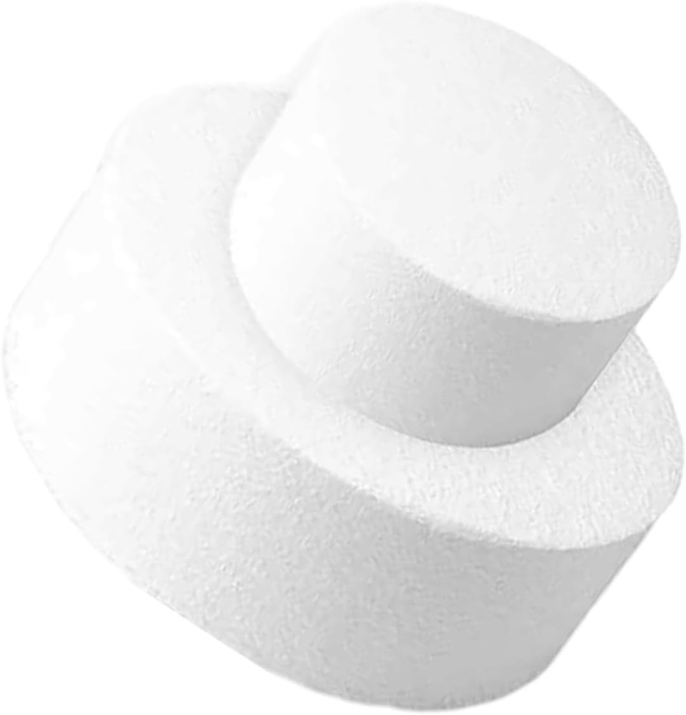 Generic 2pcs Foams Cake Dummies Foam Circles Cake Carrier with Lid Candy Cake Making Topper Cake Decorating Balls Round Turntable Cake Foam Cake Molds Cake Display Stand Cake Stand White