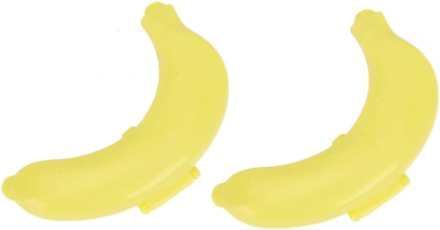Leadigol 2 PCS Banana Container, Banana Case, Banana Guard Banana Keeper Holder Banana Protective Case Lunch Fruit Storage Box for Outdoor Travel