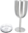 Stainless Steel Double Wall Wine Glass Insulated Goblet for Red Wine and Water Delicate Cup for Parties Bars Family Gatherings and Everyday Use