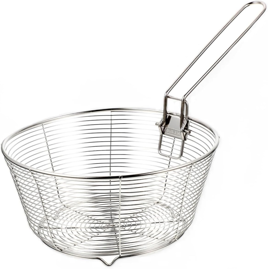 Alipis Deep Fry Basket Handle for French Fries Oil Drain Basket for Kitchen Use for Home and Restaurant Cooking