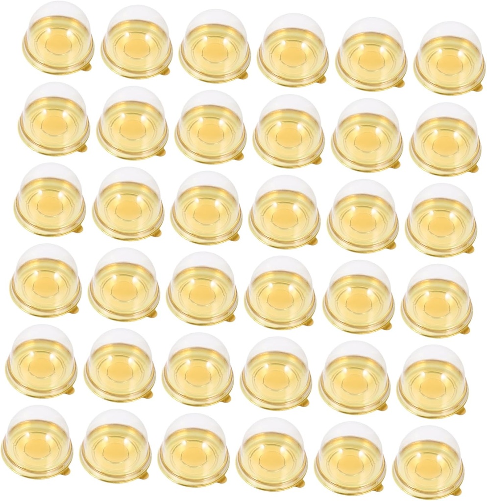 50pcs Dome Containers Lid for Mini Cake Box Box Holder Smooth Surface for Cupcake Container Storage