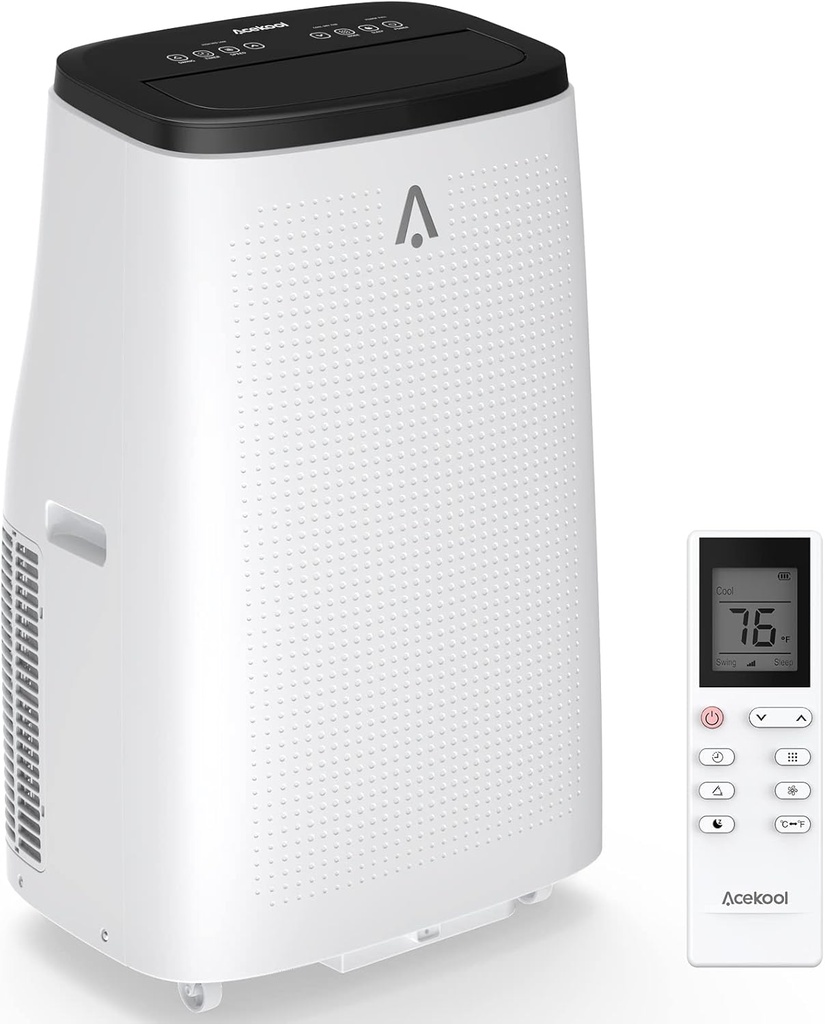 Garvee 14,000 BTU Portable Air Conditioner with Remote Control, 3 in-1 Portable AC Units with Fan & Dehumidifier Cools up to 700 sq. ft, Room Air Conditioner with 24 Hour Timer, Window Mount Kits